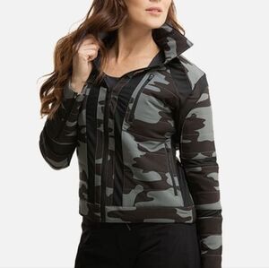 Alexo Athletica Springfield Armory Moto Jacket Black & Gray Camo Size XL